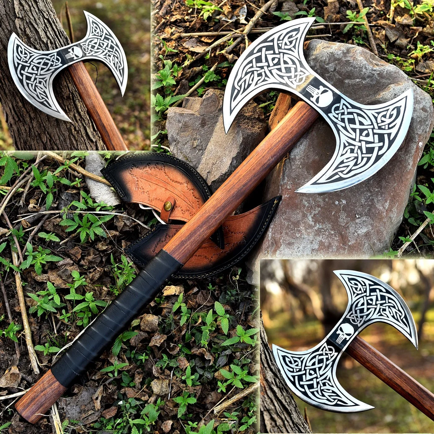 Set of 5 High Carbon Steel Axe - Image 3